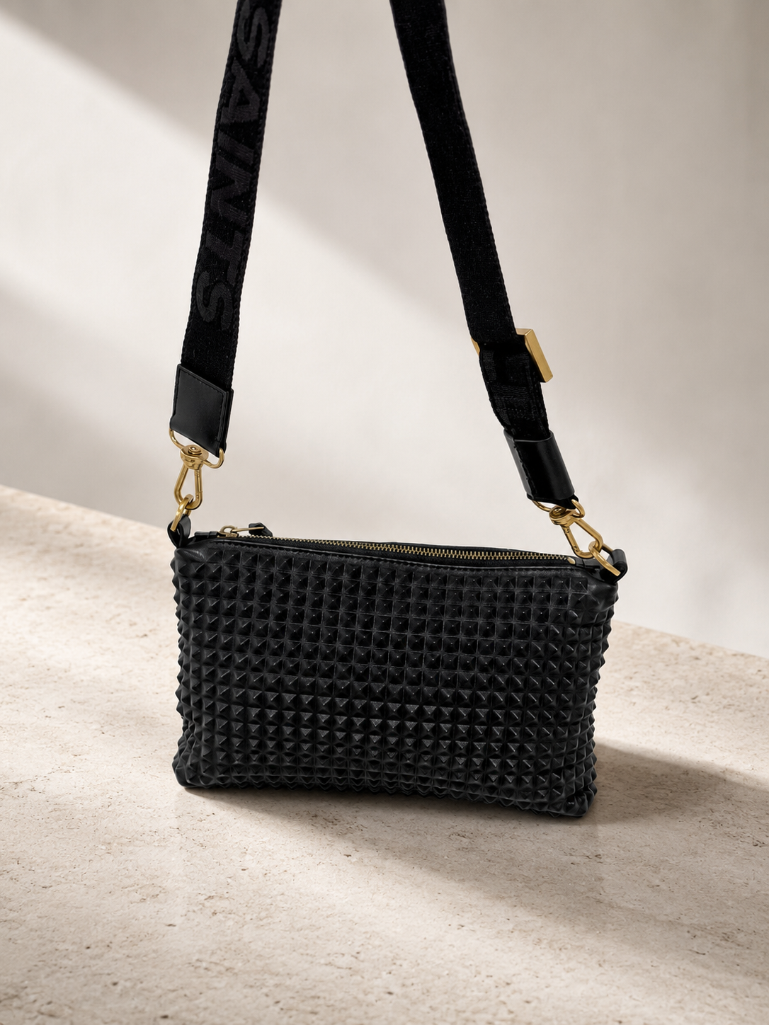 AllSaints — Crossbody me studs të zeza