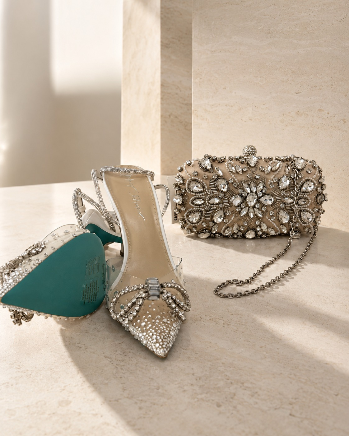 Slingback Transparente me Fjongo Kristal